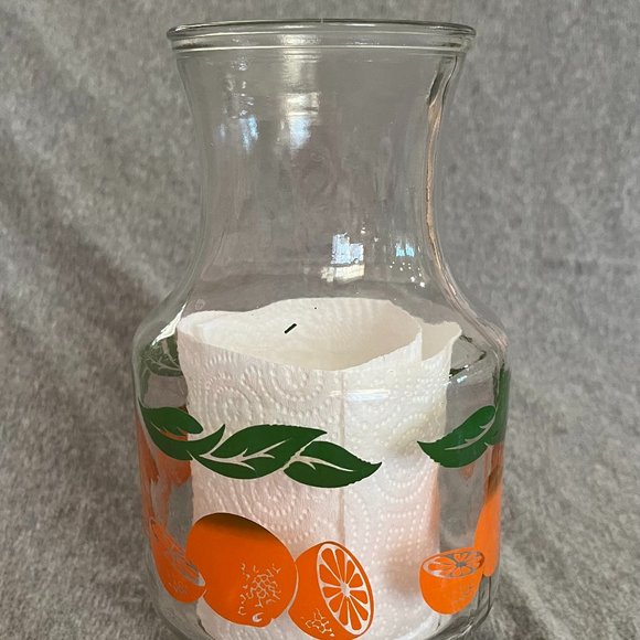 Anchor Hocking Glass Orange Juice Carafe Pitcher - Picture 3 of 11